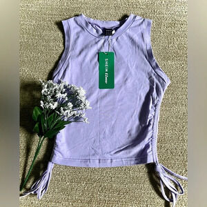 SHEIN EZwear NWT Lilac Lace Up Cropped Tank Top - XS